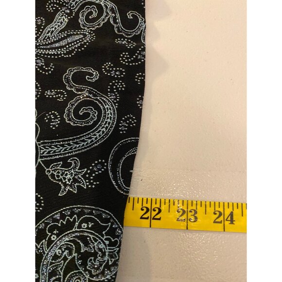 Alex Evenings Black Blue Paisley Print Jacket & Tank Set Medium - Picture 14 of 16